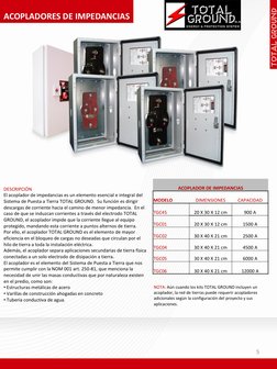 ACOPLADORES DE IMPEDANCIAS
DESCRIPCIÓN
El acoplador de impedancias es un elemento esencial e integral del 
Sistema de Puesta