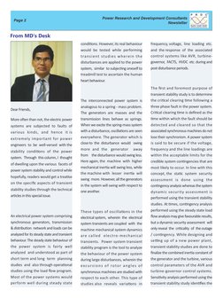 Page 2
Power Research and Development Consultants 
Newsletter
From MD's Desk
Dear Friends, 
More o:en than not, the electric