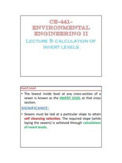 Invert Level Calculation in Sewers | PDF | Sanitary Sewer | Nature