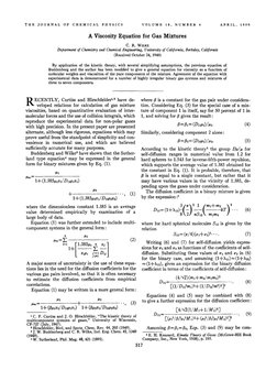 Wilke's Viscosity Equation for Gas Mixtures | PDF | Viscosity | Diffusion