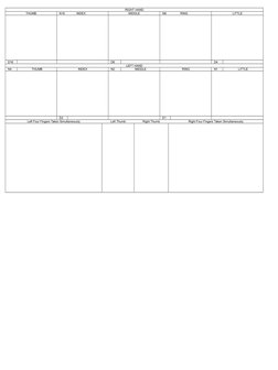 RIGHT HAND
THUMB
N16              INDEX
MIDDLE
N8                 RING
LITTLE
D16
D8
D4
LEFT HAND
N4   
THUMB
INDEX
N2    
MI