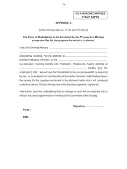 Undertaking Form for Housing Society | PDF | Business | Law