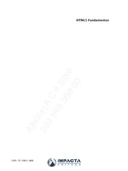 COD.: TE 1580/1_WEB
HTML5 Fundamentos
