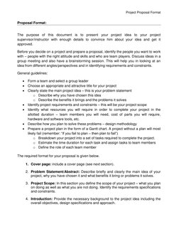 Electrical Engineering Project Proposal Guide | PDF | Specification ...