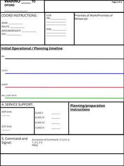 Army WARNO Template Example | PDF | Reconnaissance | Military Science
