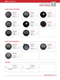 03
TANSOLA ARGENTINA S.A.
1
SIAPARGENTINA
CV-133
4278635
CV-220
4278636
7135991
CV-261
CUENTA VUELTAS MAGNÉTICO
Camiones: 673