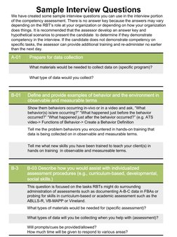 Sample Interview Questions 
We have created some sample interview questions you can use in the interview portion 
of the comp