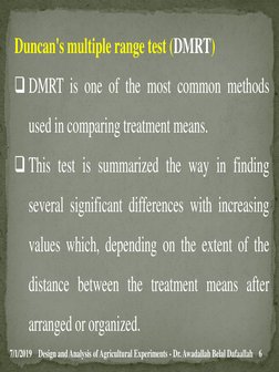 Understanding Duncan's Multiple Range Test | PDF | Experiment | Degrees ...