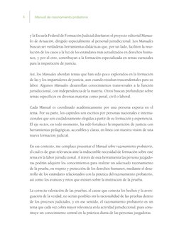 X
Manual de razonamiento probatorio
y la Escuela Federal de Formación Judicial diseñaron el proyecto editorial Manua­
les de