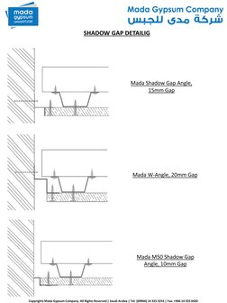 Mada Shadow Channel Dry Wall Specs | PDF | Drywall | Wall