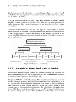X TOPIC 1  FUNDAMENTALS OF POWER ELECTRONICS 
 
 
4 
Bipolar transistors with substantial power handling capabilities were