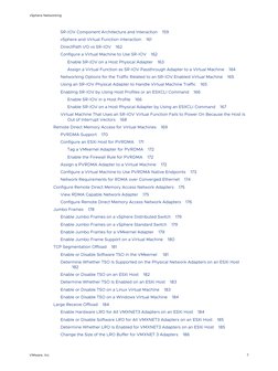 SR-IOV Component Architecture and Interaction
159
vSphere and Virtual Function Interaction
161
DirectPath I/O vs SR-IOV
162
C