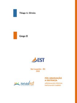  
 
 
 
 
Grego II 
Thiago A. Silveira 
São Leopoldo – RS 
2020 
