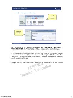 Introduction to T24 Enquiries | PDF | Debits And Credits | Databases