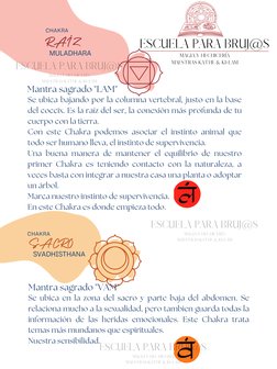 Se ubica bajando por la columna vertebral, justo en la base
del coccix. Es la raíz del ser, la conexión más profunda de tu
cu