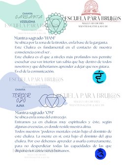 GARGANTA
CHAKRA
VISSUDHA
Mantra sagrado "HAM"
ESCUELA PARA BRUJ@S
MAGIA Y HECHICERÍA
MAESTRAS KATHE & KI-LAM
Se ubica por la