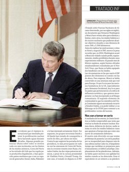 historia y  vida 9
tratado INF
 E
s evidente que el régimen in-
ternacional que intentaba pre-
venir la proliferación nuclear