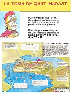 LA TOMA DE QART-HADAST
Publio Cornelio Escipión, 
desembarcó en Tarragona con 
el objetivo de terminar con el 
poder de los c