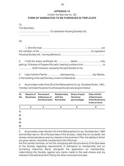 Cooperative Housing Society Nomination Form | PDF | Justice | Crime ...