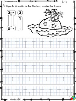 MundoABC
Lectoescritura
I - i
Sigue la dirección de las flechas y realiza los trazos. 
Ii
i i i i i i i i i i i i
I I I I I I