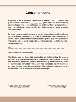 Por este medio de presente, manifiesto de manera clara, consiente, libre
y espontanea, autorizo a _________ para que, por med