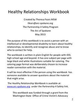 Healthy Relationships Workbook for IDD | PDF | Domestic Violence ...