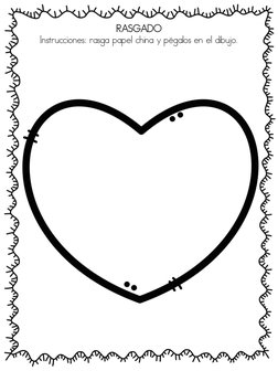 RASGADO 
Instrucciones: rasga papel china y pégalos en el dibujo. 
