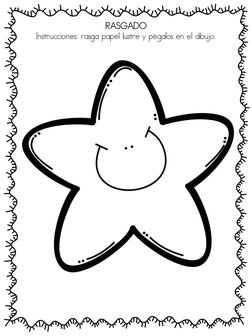 RASGADO 
Instrucciones: rasga papel lustre y pégalos en el dibujo. 
