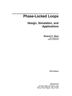 Phase Locked Loops Design Simulation and Applications by R BEST | PDF