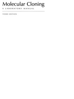 Molecular Cloning - Laboratory Manuals 2 | PDF