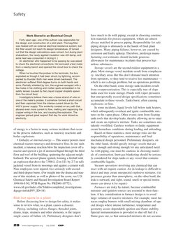 28
www.cepmagazine.org     July 2006     CEP
of energy is a factor in many serious incidents that occur
in the process indust