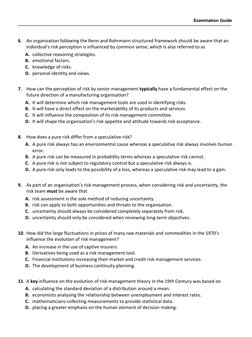 Risk Management Exam Questions Guide | PDF | Risk | Risk Management