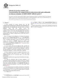 Copyright de ASTM Int'l (todos los derechos 
reservados); 
1 
 
 
Designación: D698 a 12 
 
 
Métodos de prueba estándar para