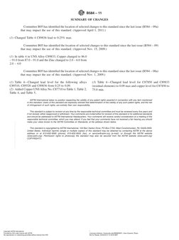 SUMMARY OF CHANGES
Committee B05 has identiﬁed the location of selected changes to this standard since the last issue (B584 –