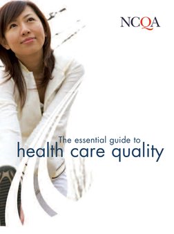 The essential guide to
health care quality
