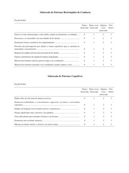 Escala Gilliam para Trastorno de Asperger | PDF | Síndrome de Asperger ...