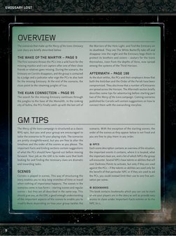 OVERVIEW
The scenarios that make up the Mercy of the Icons: Emissary
Lost story are briefly described below.
THE WAKE OF THE