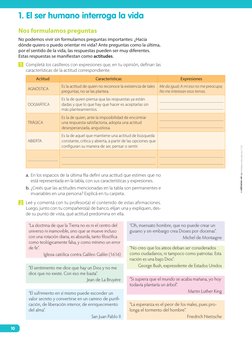 © ediciones sm S.A. Prohibida su fotocopia. Ley 11.723
1. El ser humano interroga la vida
Nos formulamos preguntas
No podemos