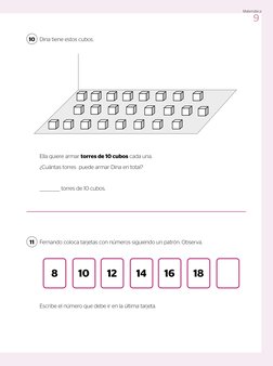 Dina tiene estos cubos.
Ella quiere armar torres de 10 cubos cada una. 
¿Cuántas torres  puede armar Dina en total?
_________