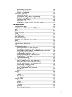 5
Work in Value/Cursor Mode ..................................................................126
Working in Cursor Mode.....