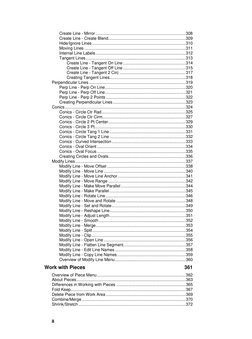 8
Create Line - Mirror ...............................................................................308
Create Line - Creat