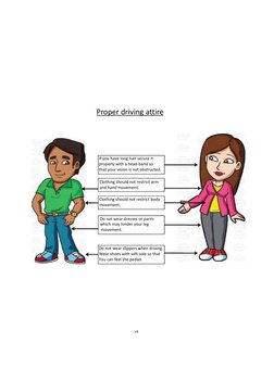 vii
Proper driving attire
If you have long hair secure it
properly with a head-band so 
that your vision is not obstructed.
C