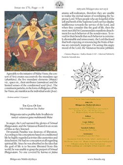 Issue no 176, Page — 8
nityaà bhägavata-sevayä 
Bhāgavata Mahāvidyālaya	
	
	
	
	
	
                www.ibmedu.org
Agreeab