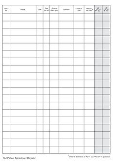Opd Sample Track Sheet.pdf OPD Register Format and Guidelines | PDF | Malaria | Medical Diagnosis