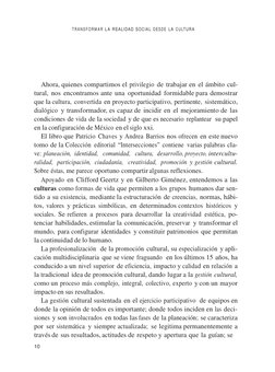 10 
T R A N S F O R M A R  L A  R E A L I D A D  S O C I A L  D E S D E  L A  CU LT U R A 
 
 
 
 
 
 
 
 
 
 
Ahora, quienes