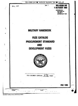 Military Fuze Catalog Handbook | PDF | Fuze | Artillery