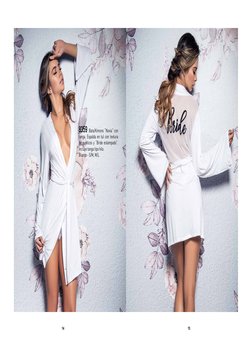 8359 Bata/Kimono “Novia” con 
tanga. Espalda en tul con textura 
de punticos y “Bride estampado”. 
Incluye tanga tipo hilo.