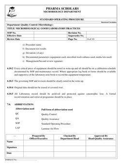 Microbiological Good Laboratory Practices | PDF | Technology & Engineering
