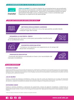 ¿POR QUÉ SEGUIR UN DIPLOMA EN UCAL? 
METODOLOGÍA BLENDED LEARNING
  Clases prácticas online en vivo a las que podrás acceder