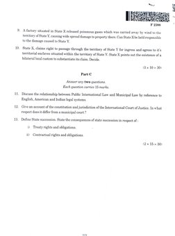 Public International Law Exam Questions | PDF | International Law | Treaty